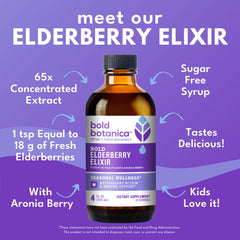 Aronia berry included for immune support in Bold Botanica Elderberry Elixir