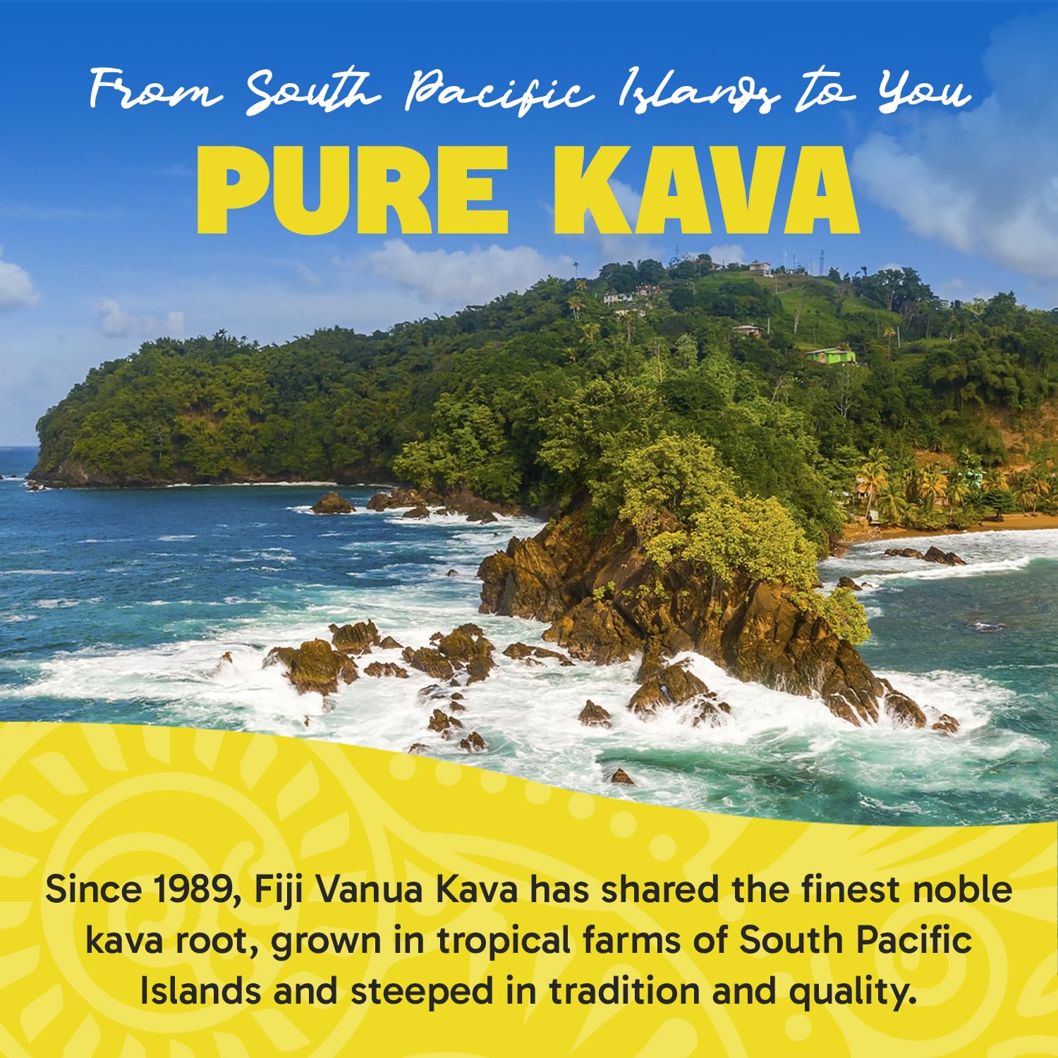 Earthy, bold kava flavor with calming aroma
