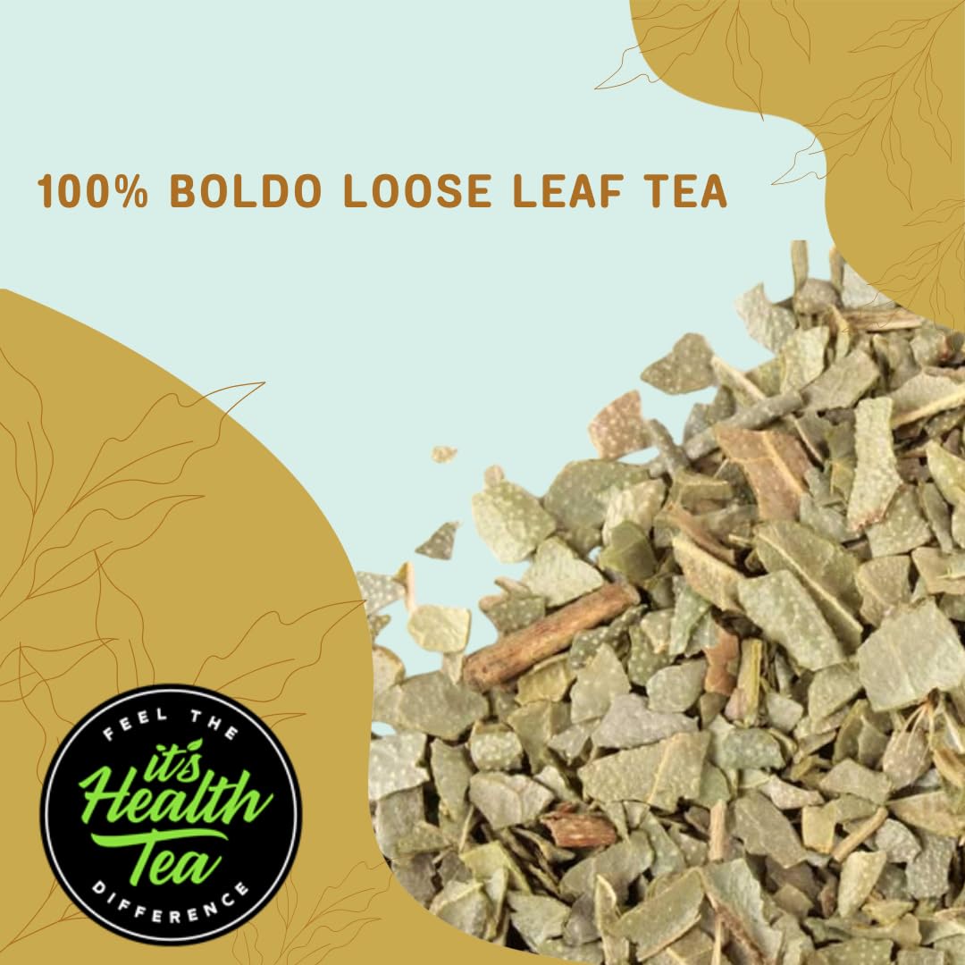 Close-up of Boldo tea leaves