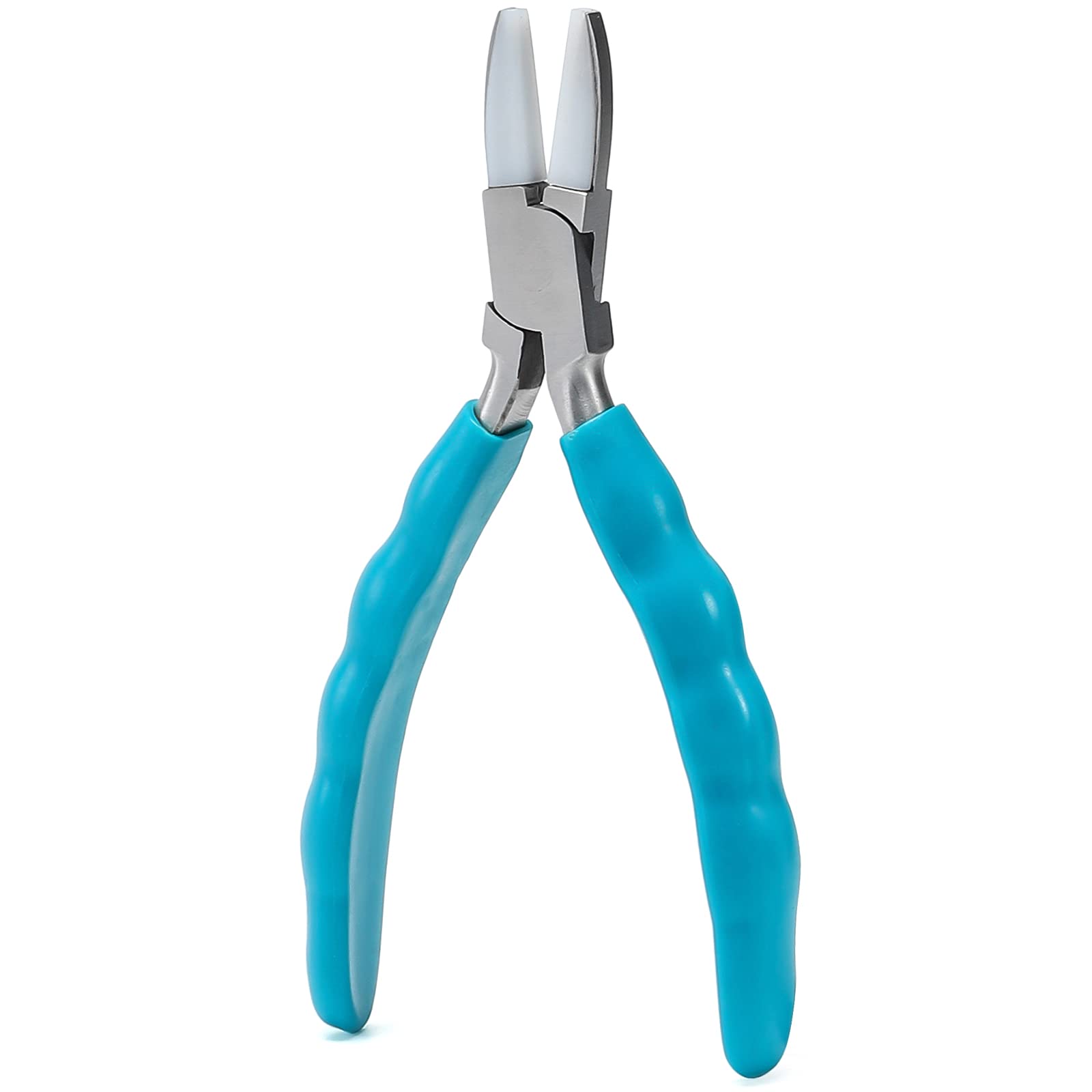 Bolgrona stainless steel eyeglasses plier blue handle close-up