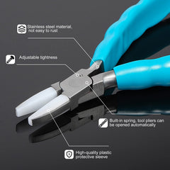 Bolgrona half-round plier for adjusting frame width