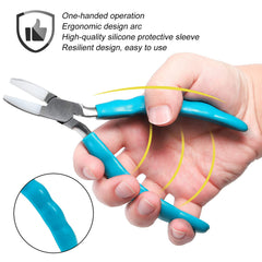 Eyeglass leg tightness adjustment plier in blue