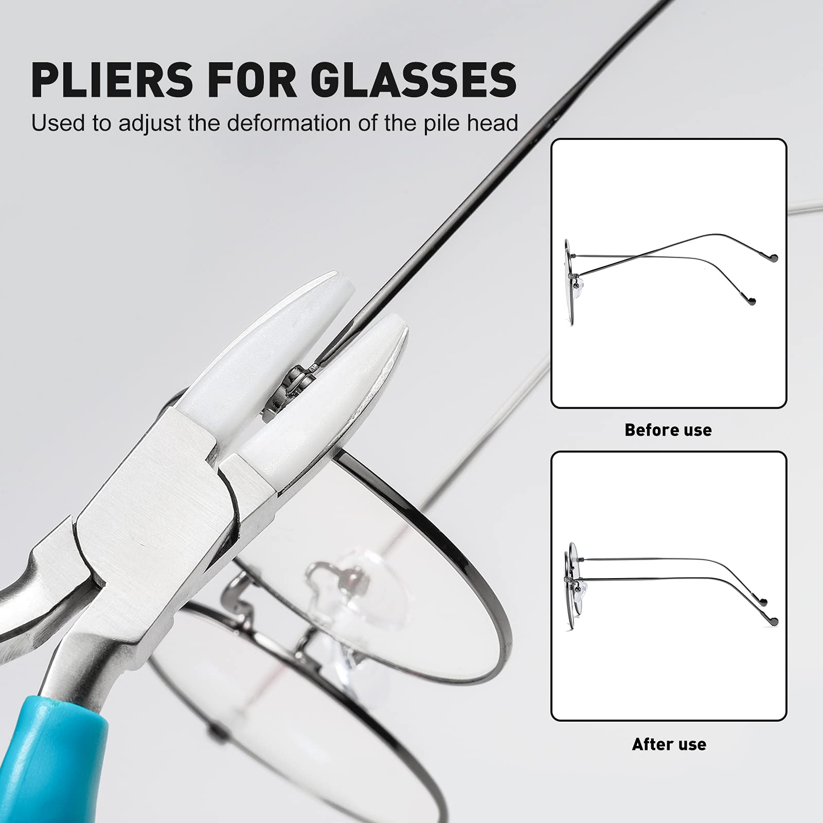 Wave-design handle eyeglasses repair tool