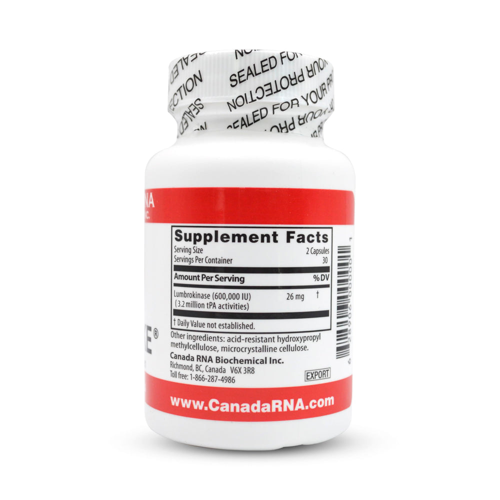 Boluoke Canada RNA Lumbrokinase 60 Capsules packaging and capsules