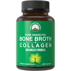 Front view of Bone Broth Collagen Capsules bottle