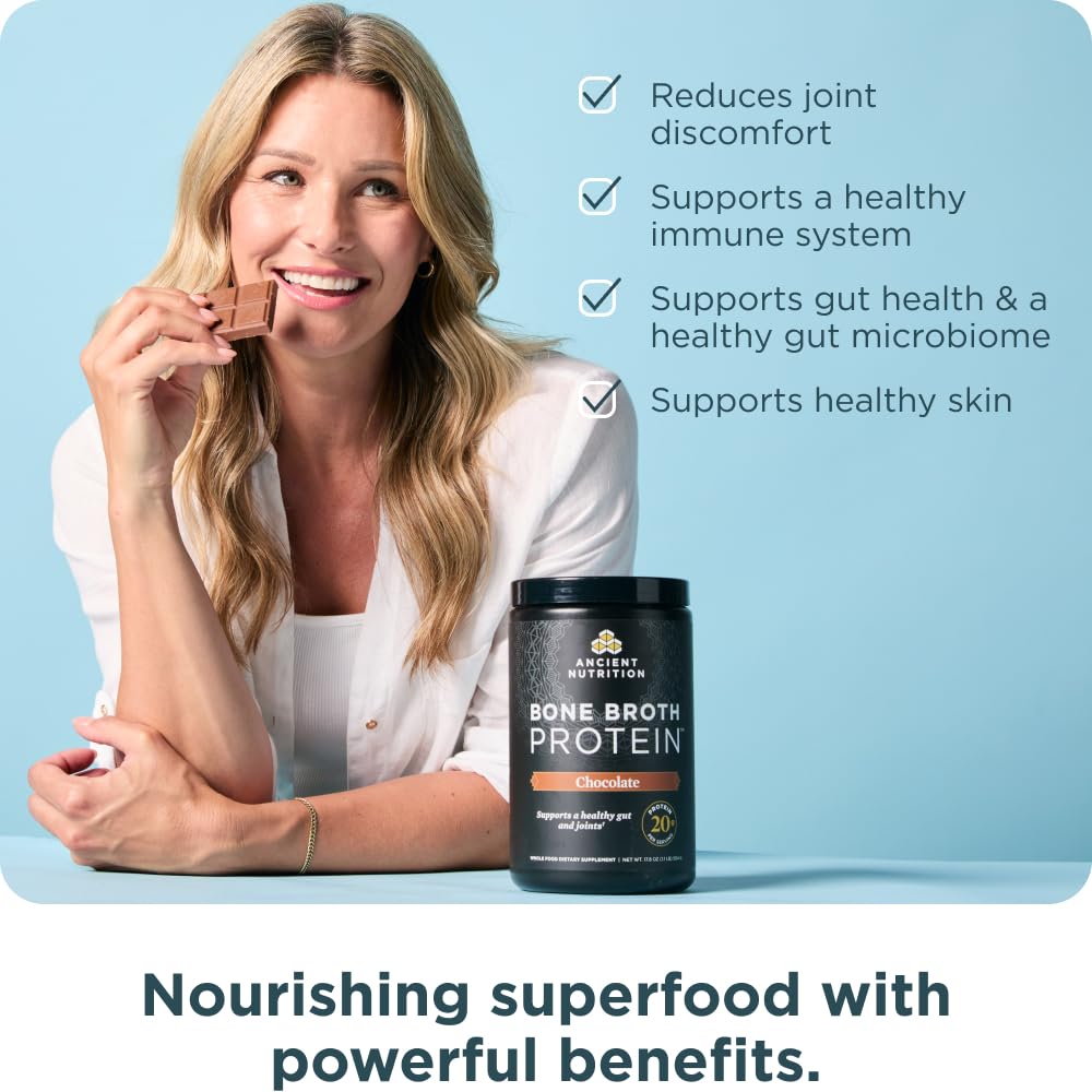 Gluten-free bone broth protein powder ingredients panel
