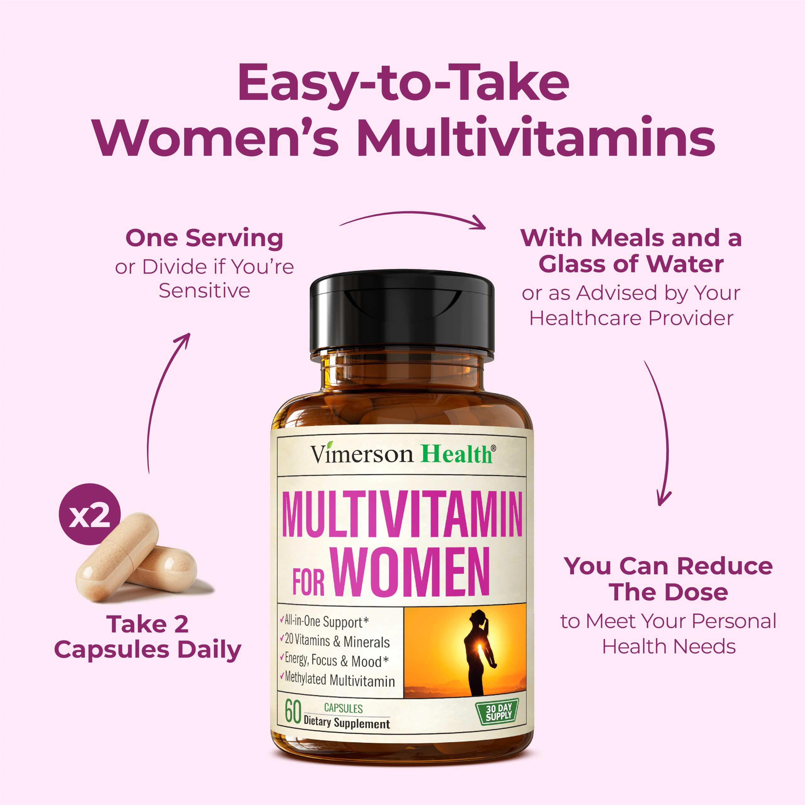 Bone health support with Vitamin A, Vitamin D and Calcium