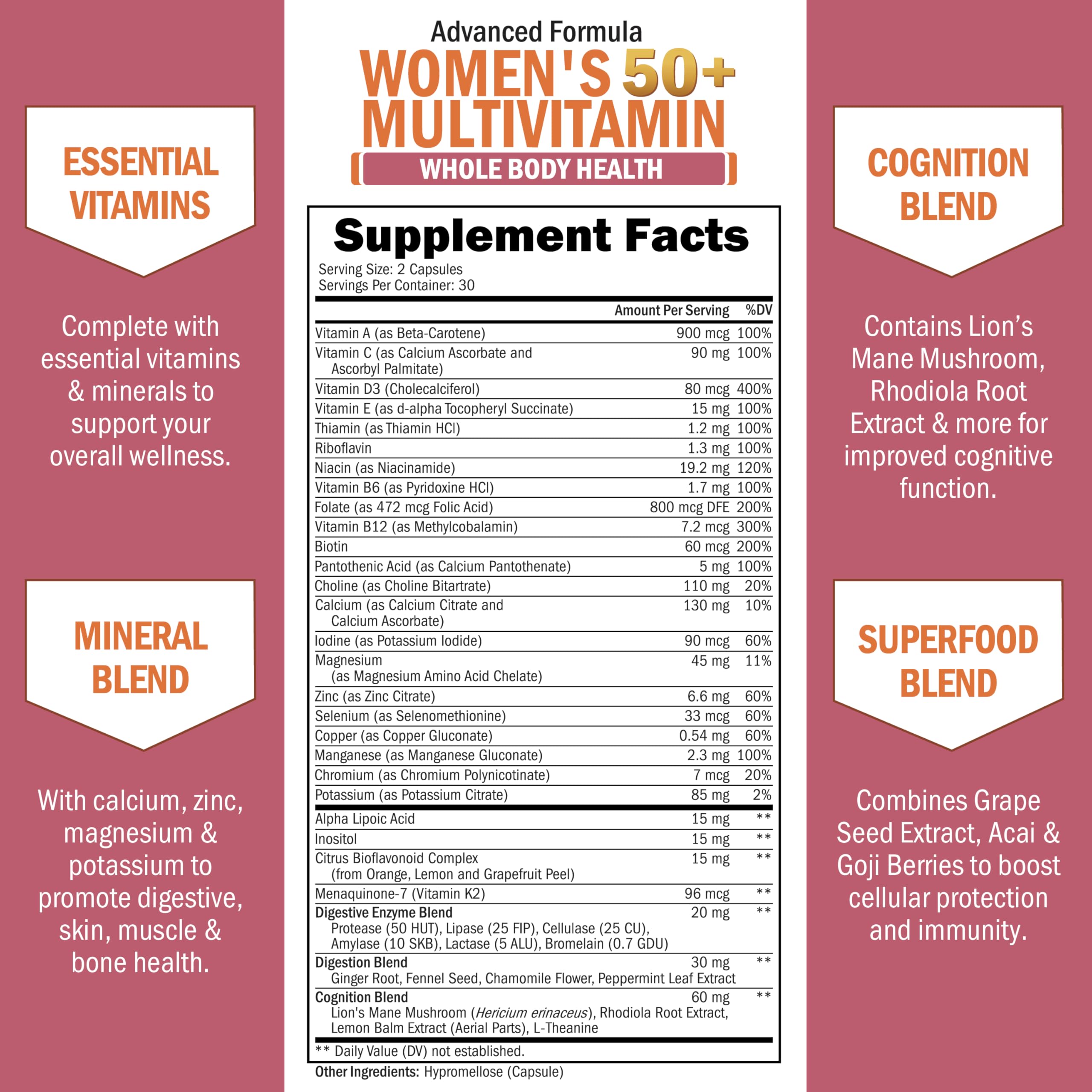 Bone health support with calcium, vitamin D, and magnesium