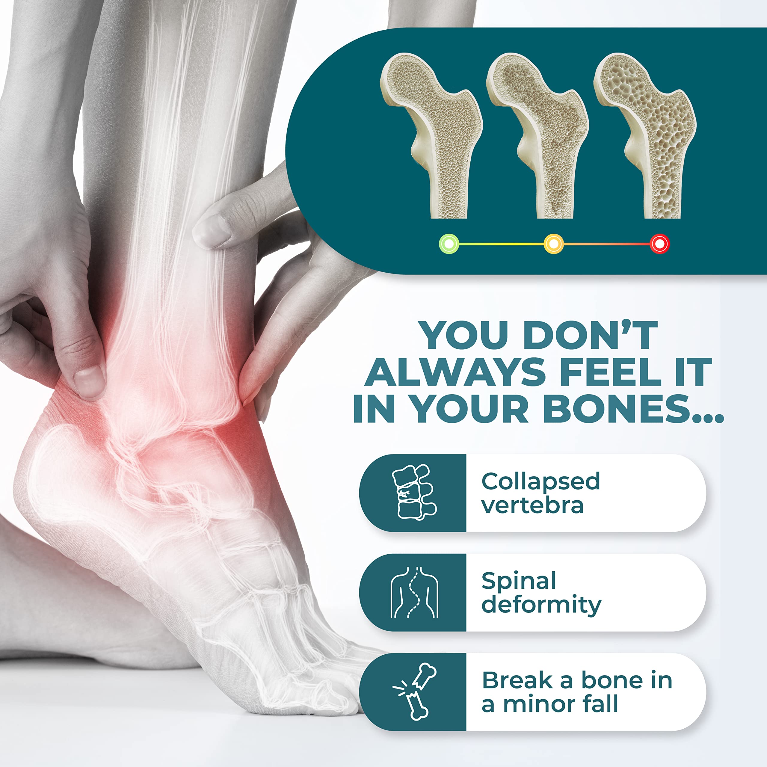 Close up of minerals iron zinc and copper for bone health