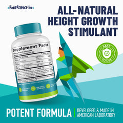 Close-up of height growth pills capsules