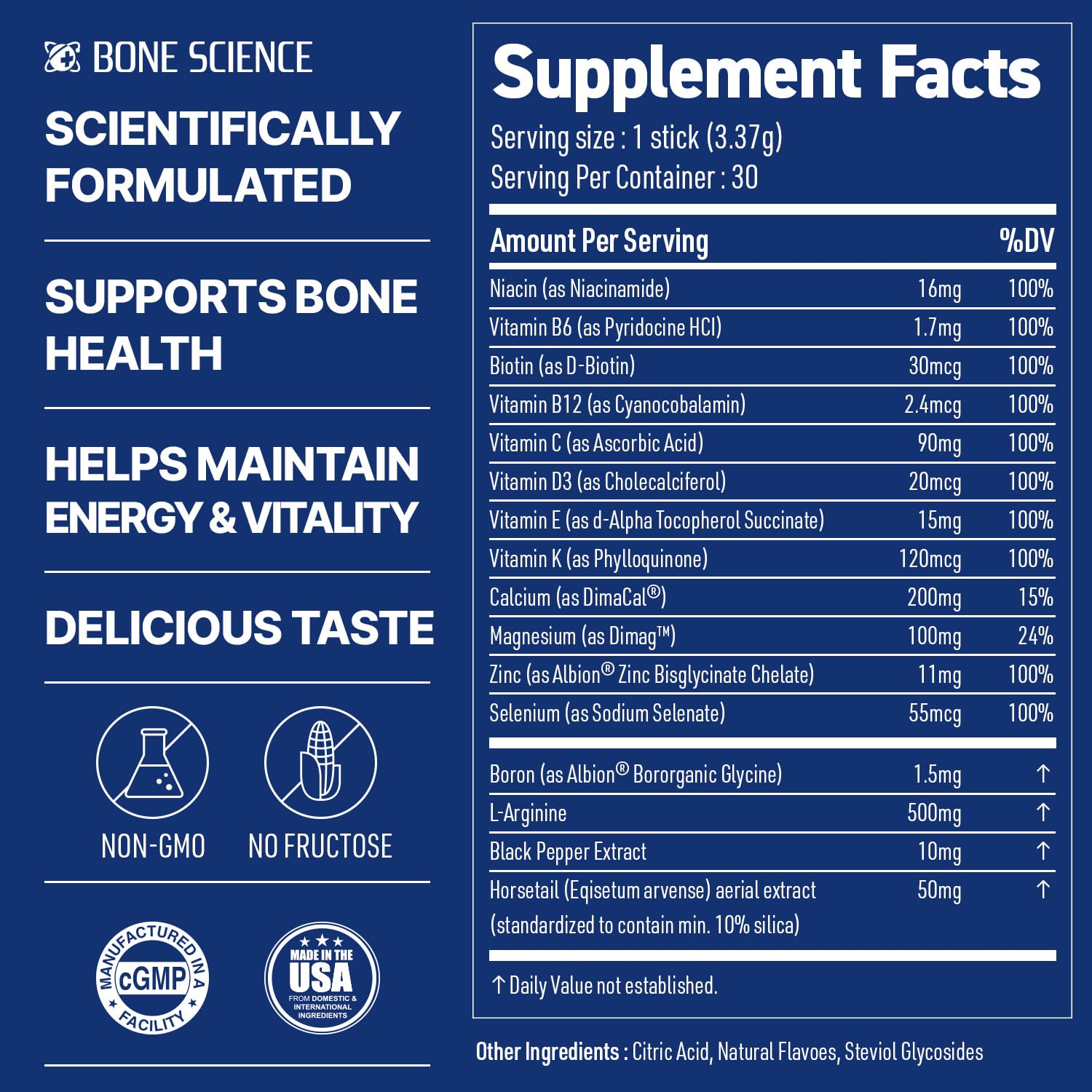 Prime Height Mutivitamin Powder dissolving in water