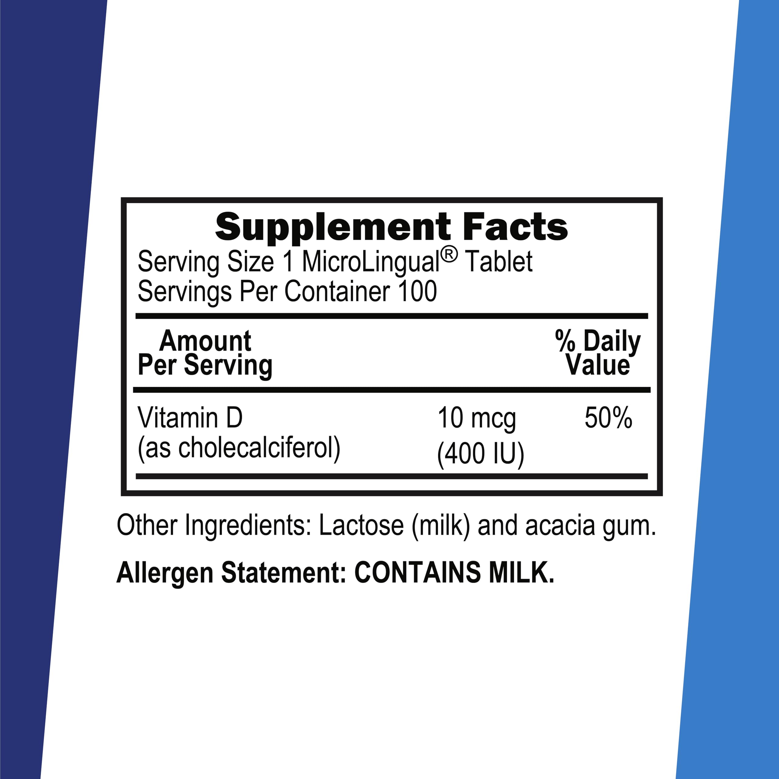 Bone and teeth health support with Vitamin D3