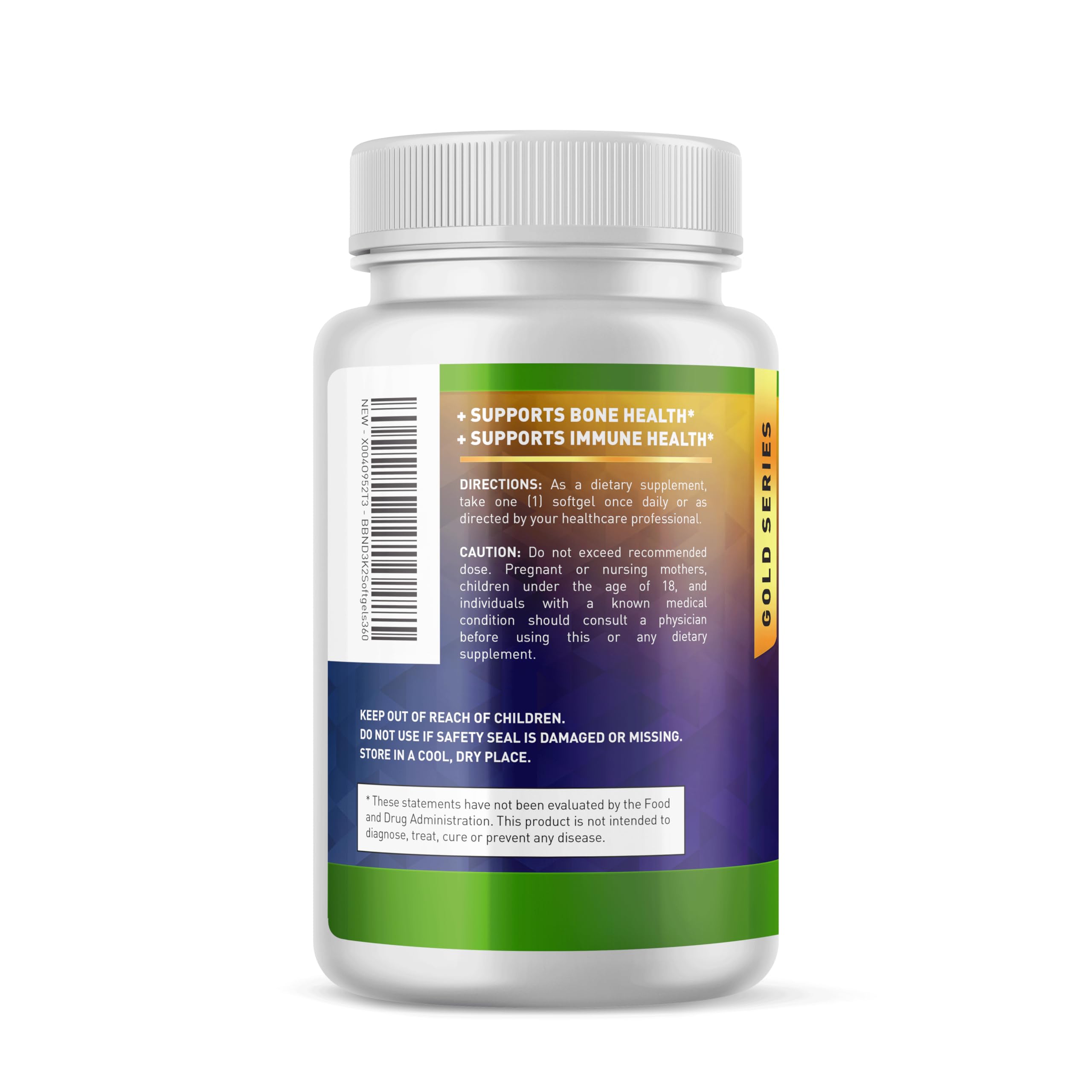 Bone health, heart health, and immune support illustration