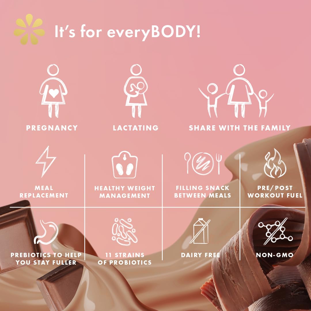 Boobie Body Chocolate Bliss label close-up signals organic, vegan, zero-sugar formula.