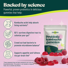 Close-up of BoochBod gummies showing texture and color