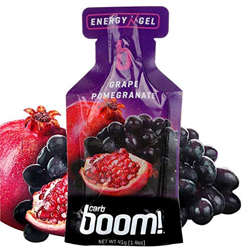 Box of Boom Nutrition Carb Boom Energy Gel Grape Pomegranate 24-pack