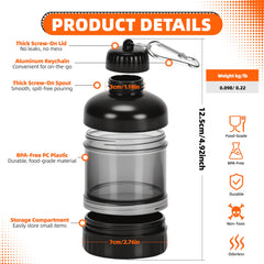 BooMetCheer container spout facilitates mess-free pouring during workouts.