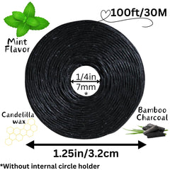 Packaging for BOONBOO Dental Floss Refills Charcoal Mint 8 Pack