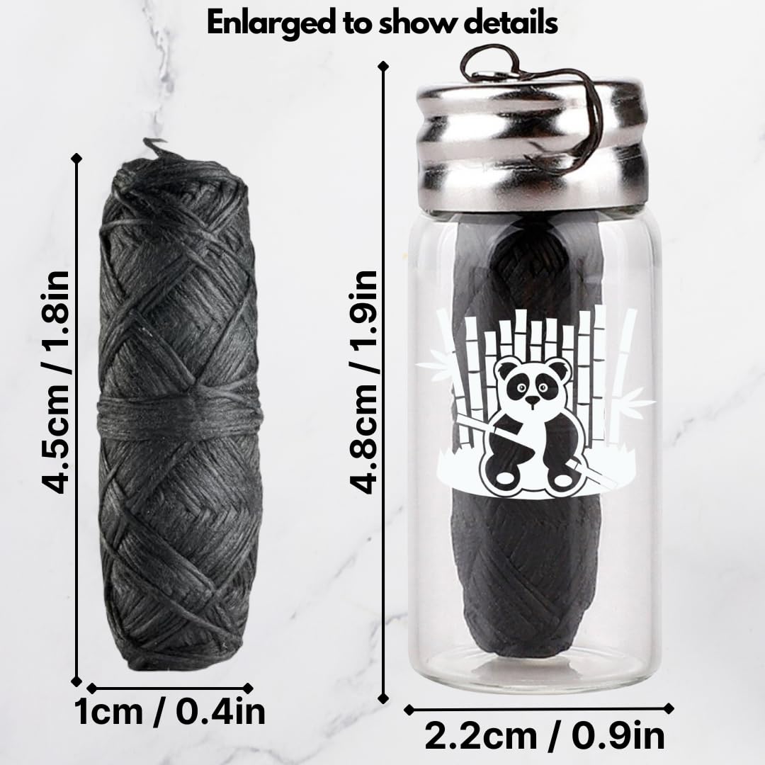 Wax-coated bamboo charcoal woven floss illustration