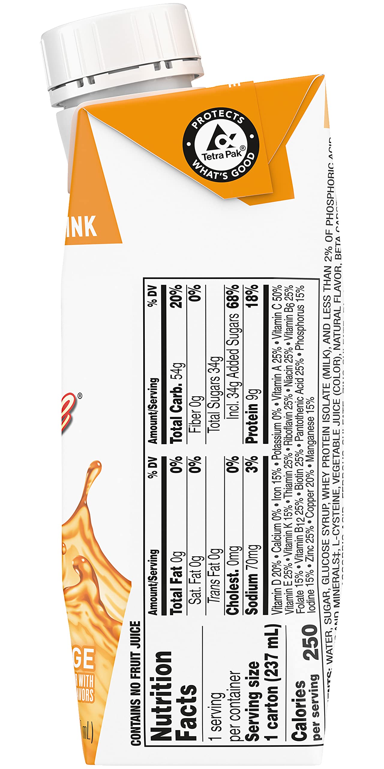 Boost Breeze gluten-free liquid close-up highlights clean ingredients and allergy-friendly profile.