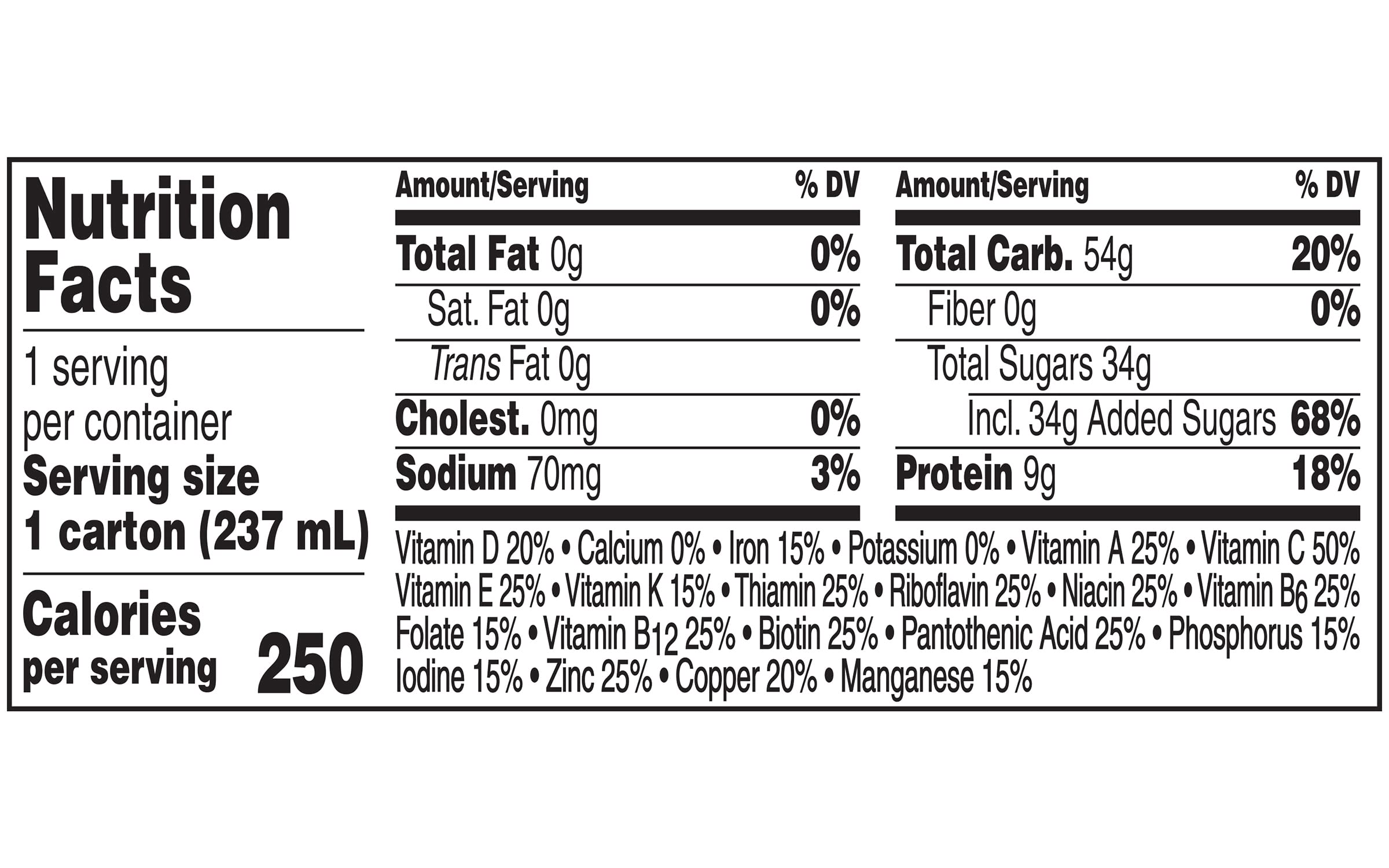 BOOST Breeze Wildberry close up label highlights calories and protein