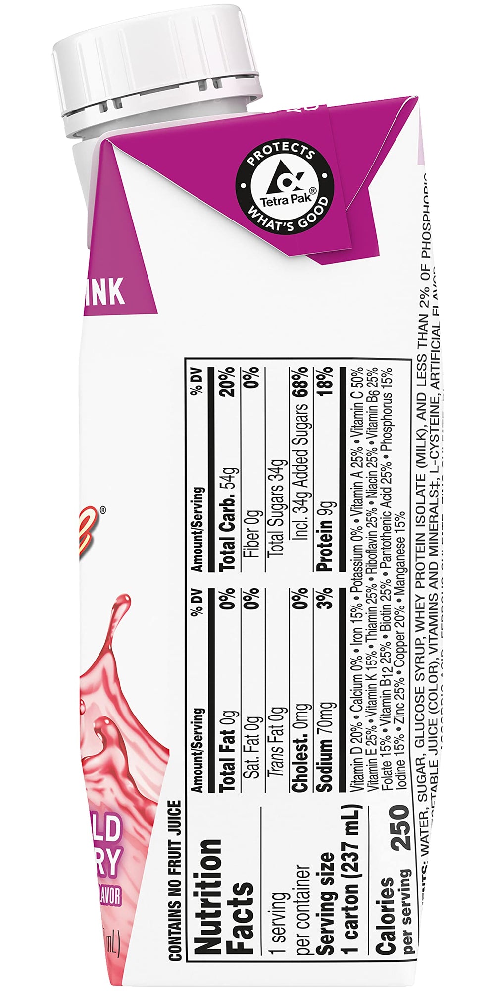 BOOST Breeze Wildberry clear glass showing fruity flavor