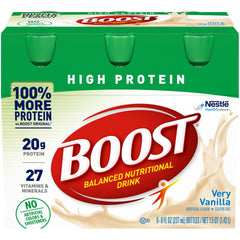 BOOST High Protein Drink Vanilla 6-count package