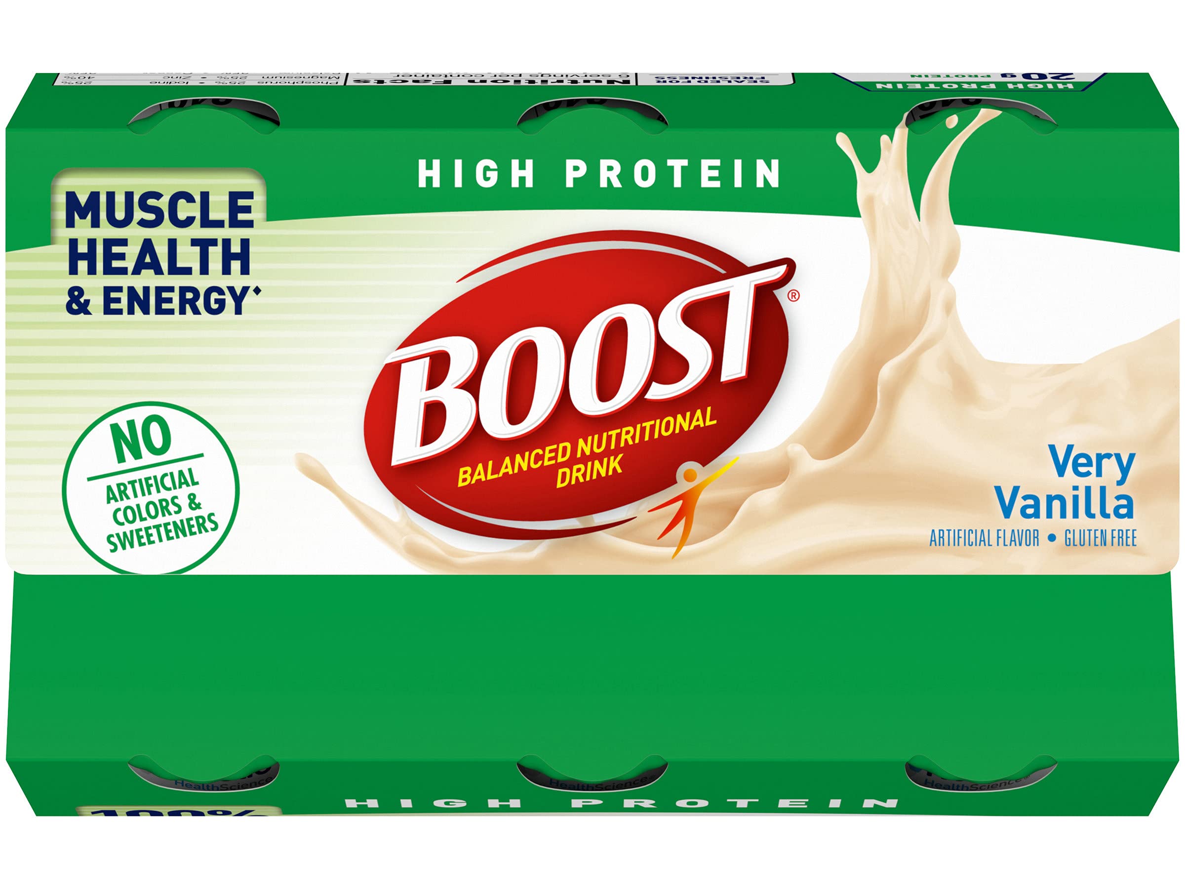 BOOST High Protein Drink Vanilla to-go bottle ready for post-workout recovery.