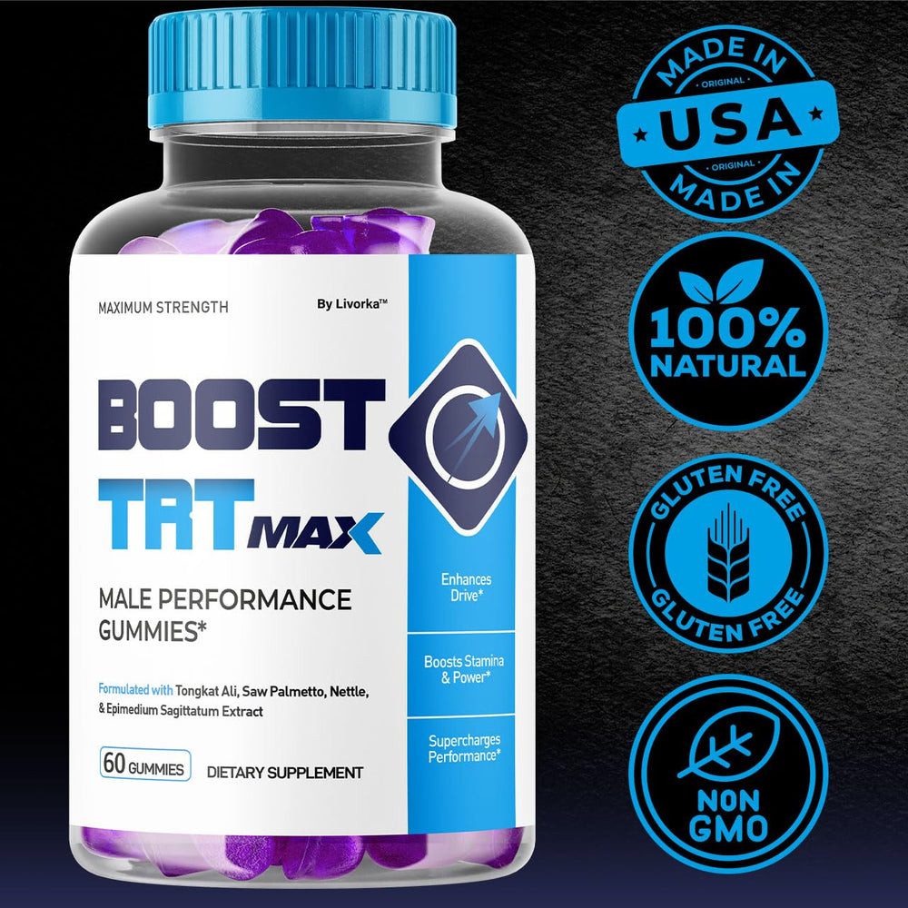 Illustration of energy and vitality from Boost TRT Max Gummies