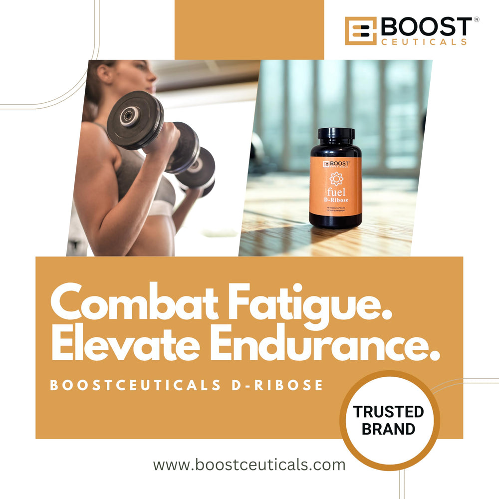 Athlete using BoostCeuticals D-Ribose for post-workout recovery support.