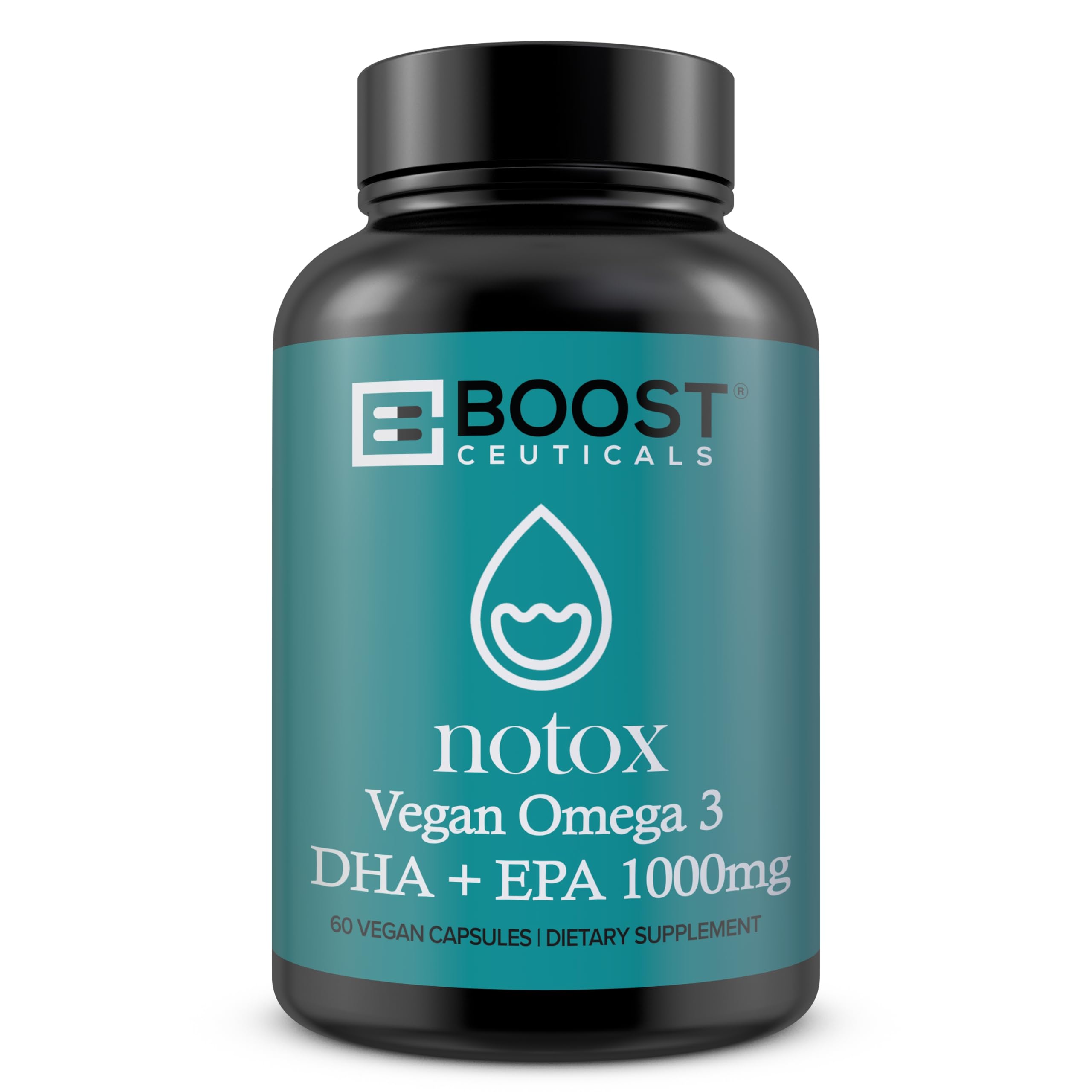 BoostCeuticals Vegan Omega-3 1000mg algae-based softgel bottle