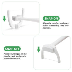 Mint-flavored floss heads designed for hard-to-reach areas