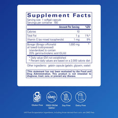 Label showing ingredients of Borage Oil