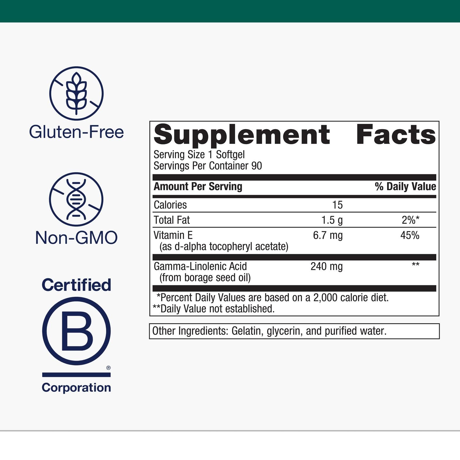 Close-up of premium borage seed oil ingredient