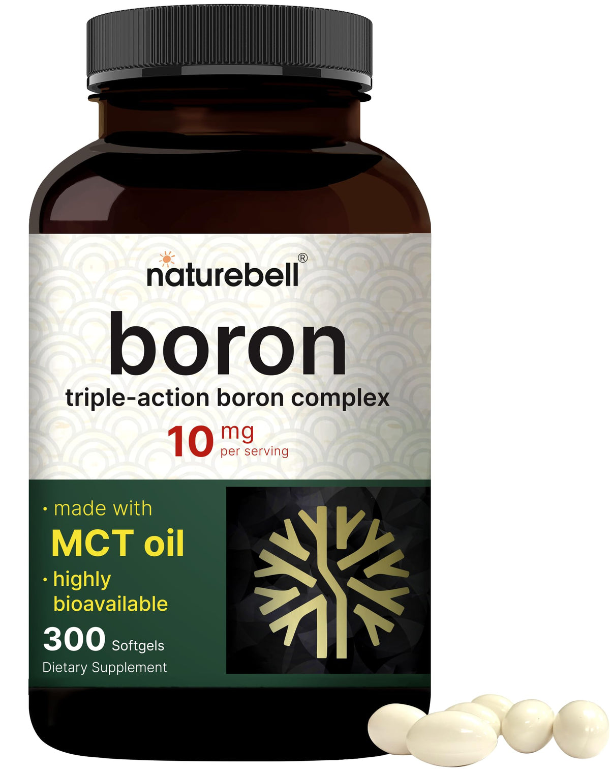 Boron 10mg softgels with MCT oil - product image