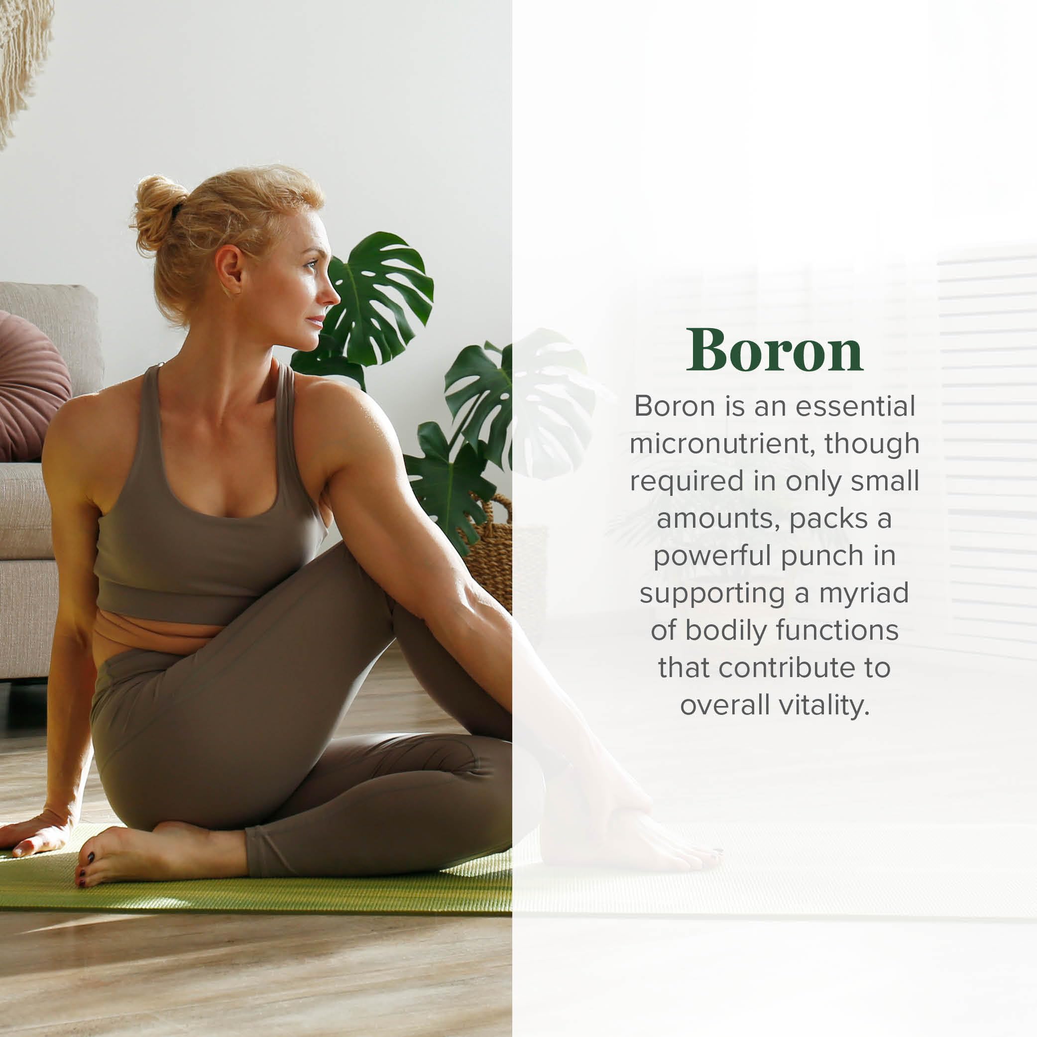 Front view of boron supplement bottle showing 5 mg dosage