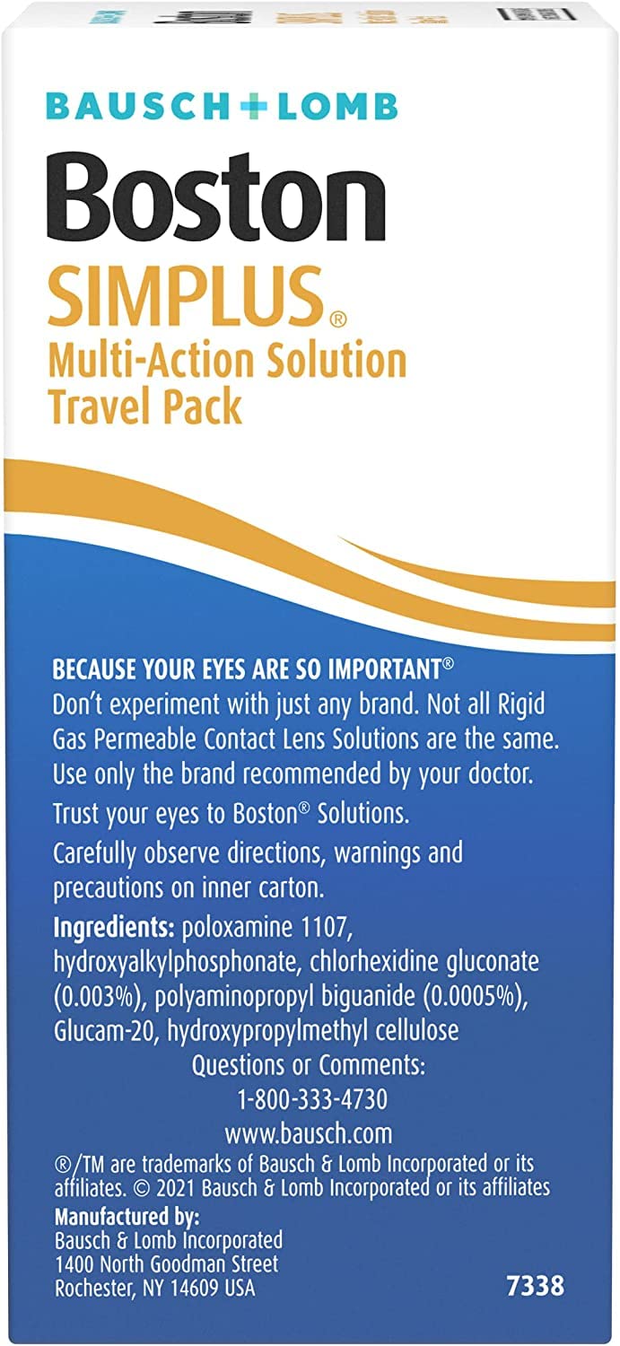 Travel-size 1 oz bottle for gas permeable lens care