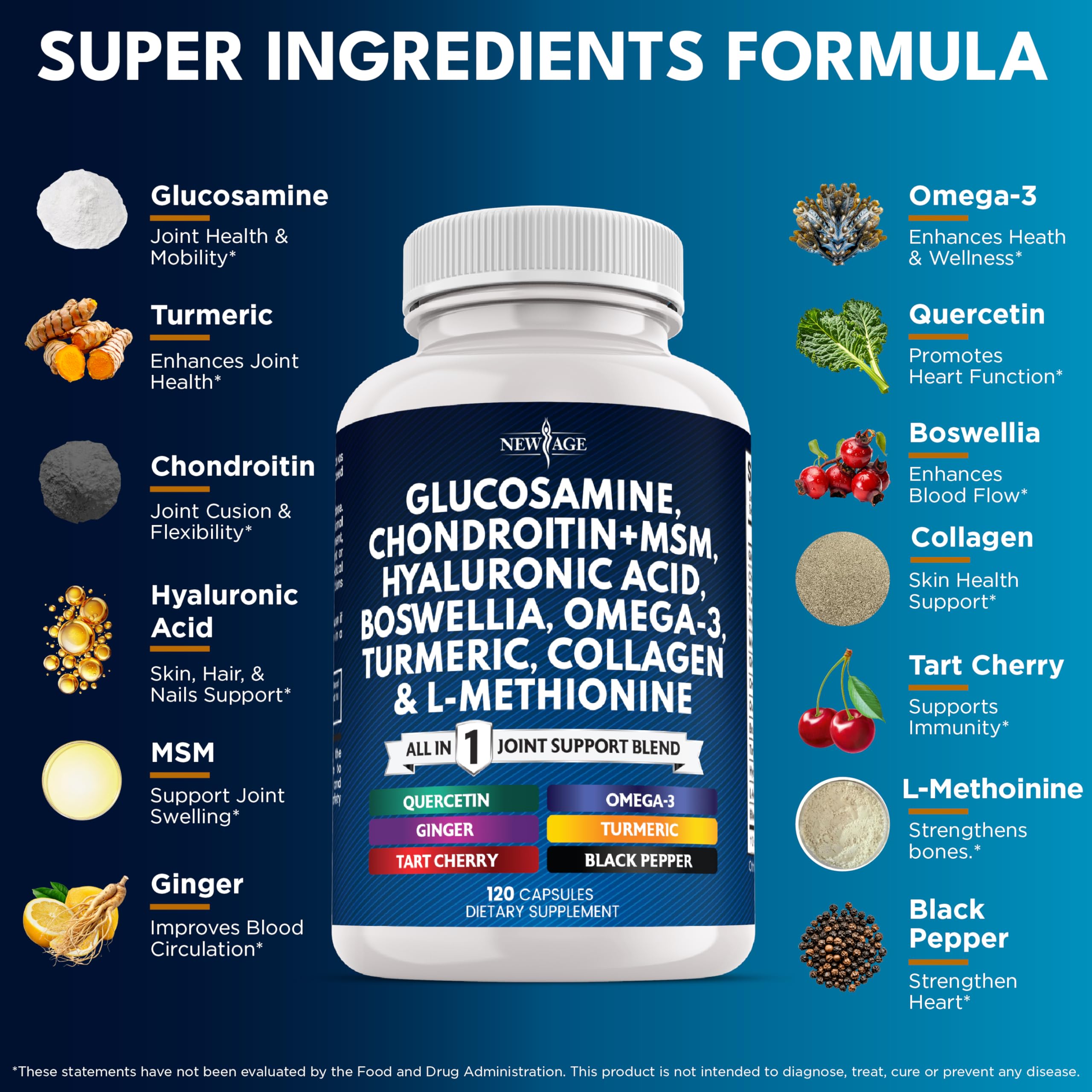 MSM formula with boswellia, ginger, and quercetin