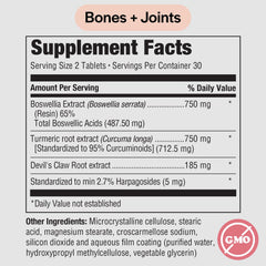 Tablets showing extra-strength turmeric and boswellia blend