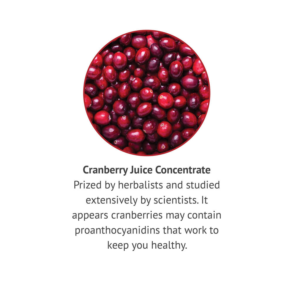 Botanic Choice cranberry liquid extract packaging with included dropper.