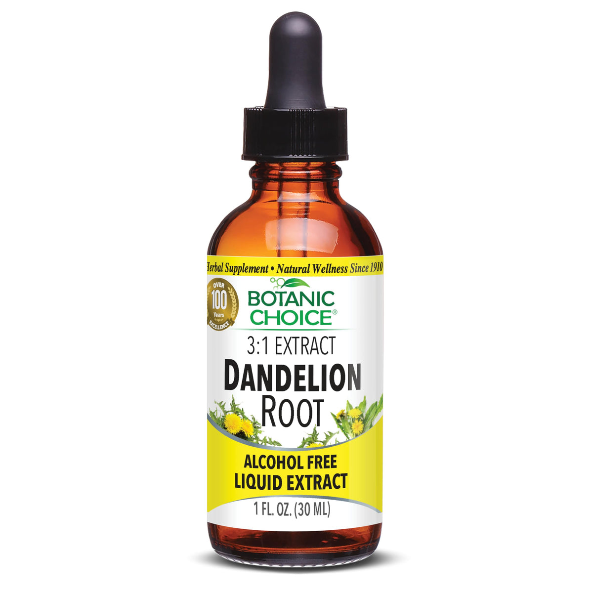 Botanic Choice Dandelion Root Alcohol-Free Liquid Extract bottle for liver health