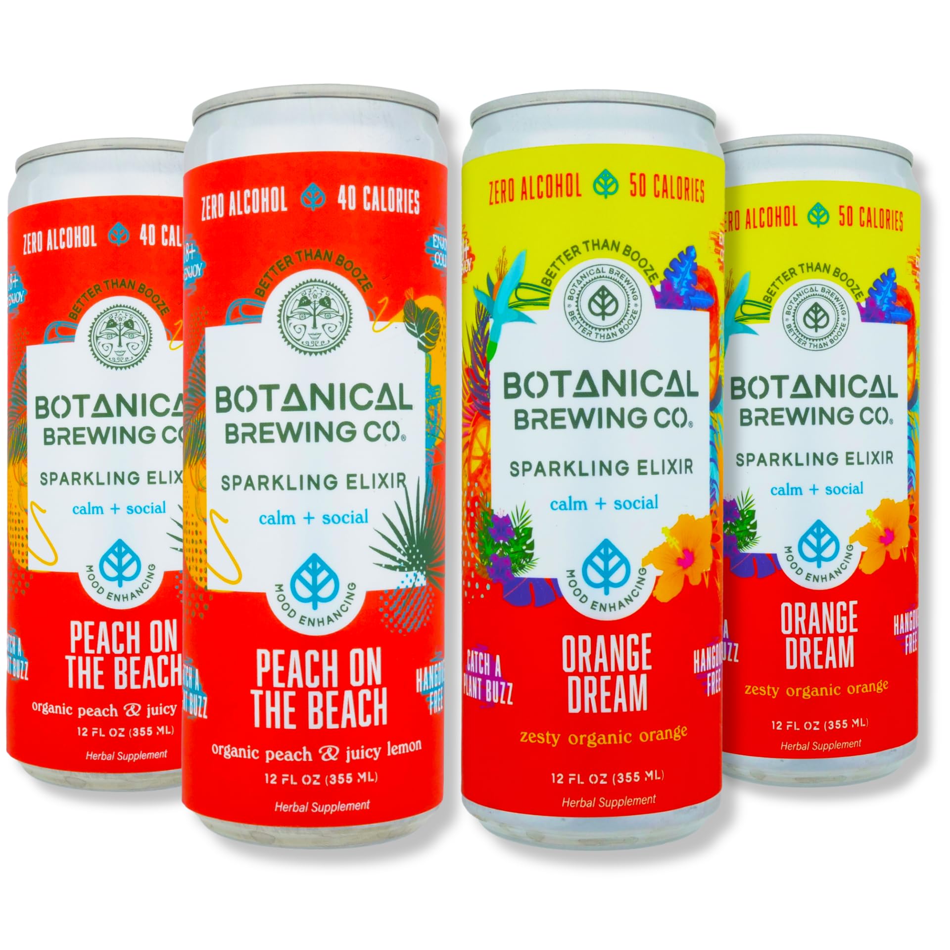 Hero image of Botanical Brewing Peach & Orange Mix Duo 12 oz cans