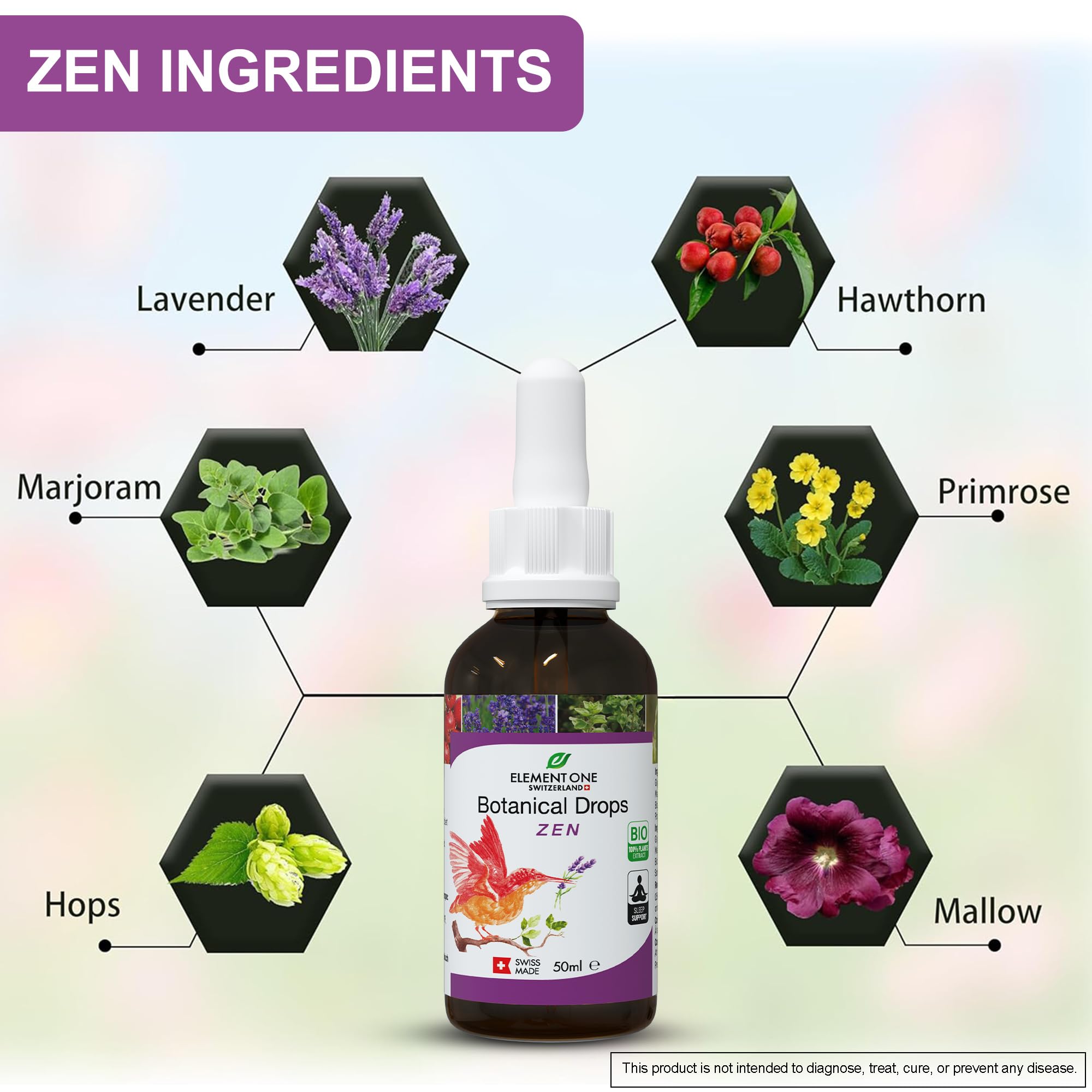 Marjoram herb ingredient in Botanical Zen Drops