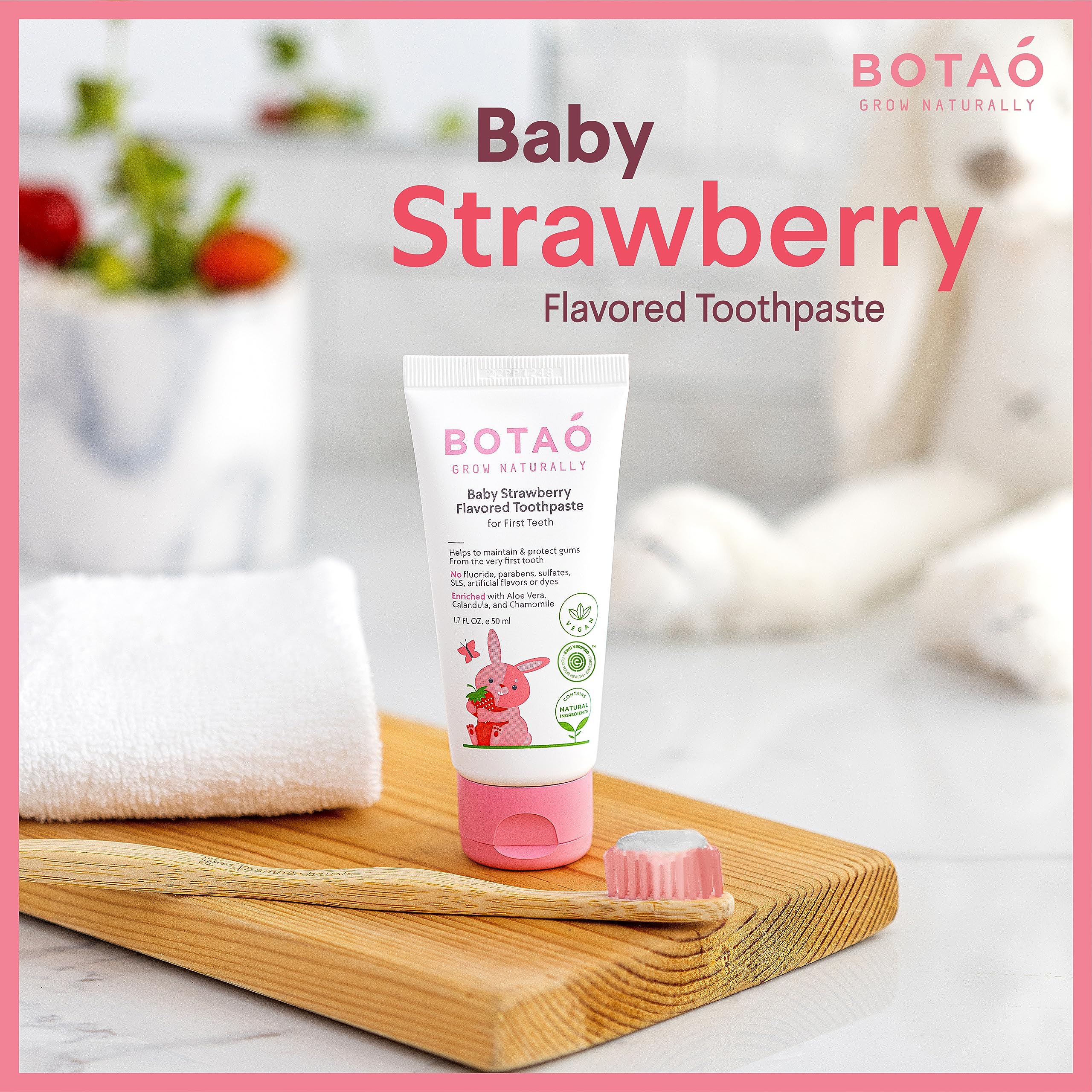 EWG Verified BOTAO Strawberry toothpaste