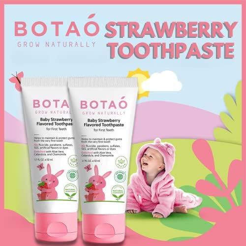 Two-pack packaging of Botao fluoride-free toothpaste for toddlers