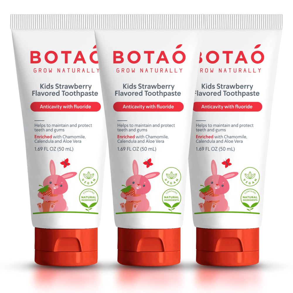 BOTAO Kids Toothpaste 3-Pack - front view