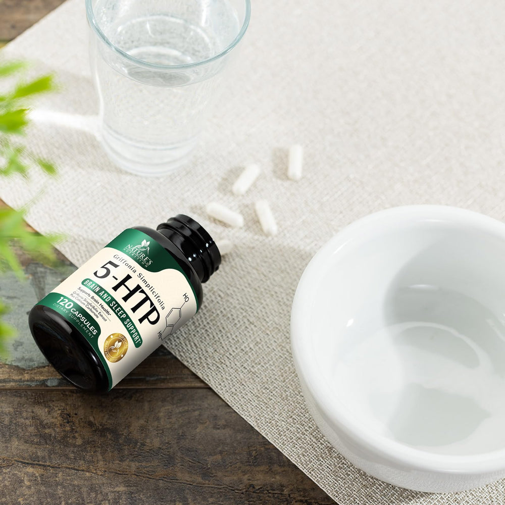 120-count bottle of 5 HTP capsules