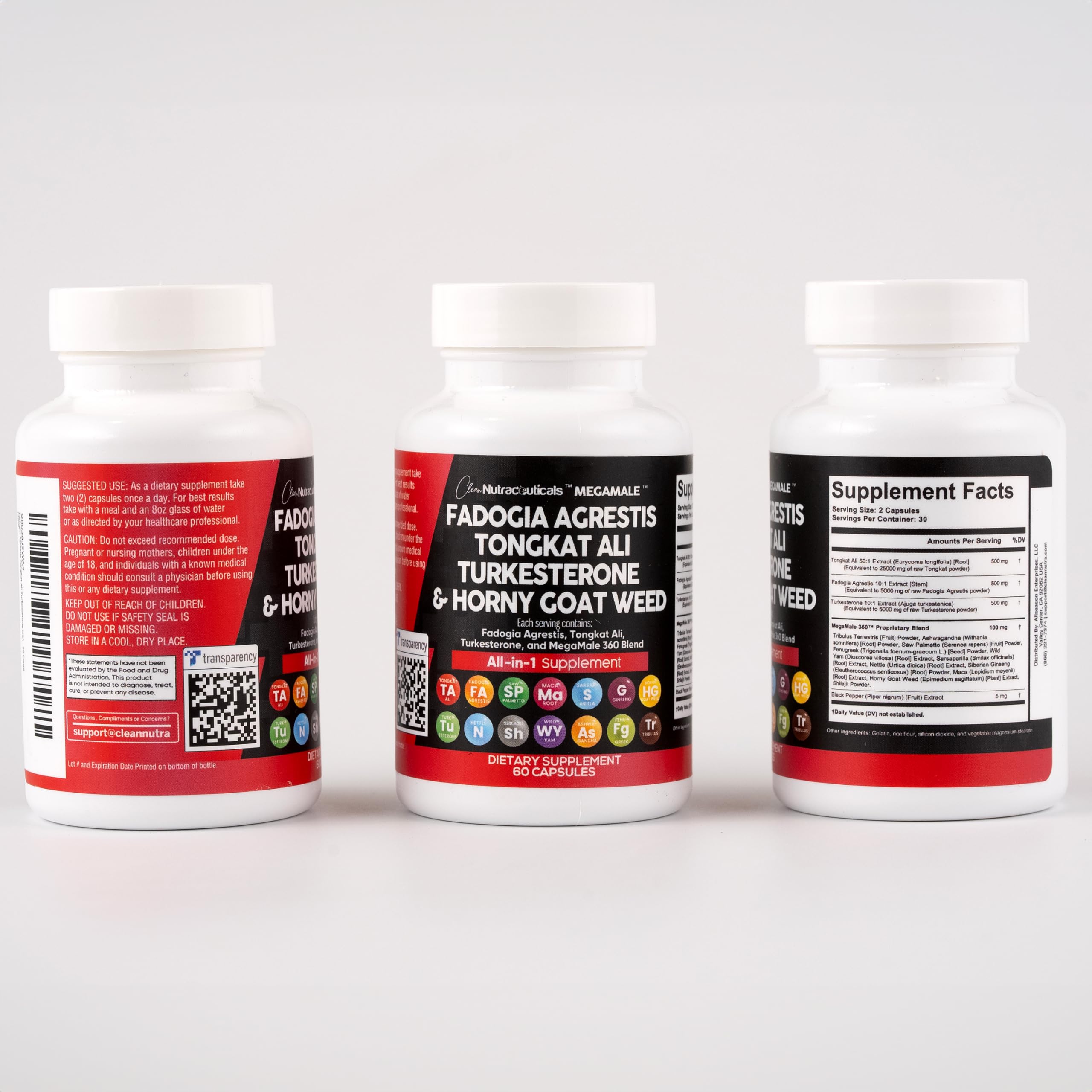 60-count bottle of Clean Nutraceuticals supplement