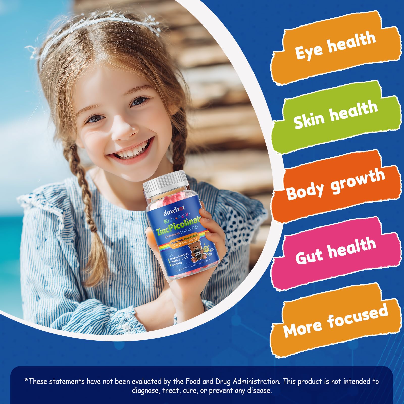 60-count bottle of zinc gummies