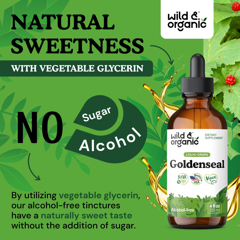 Bottle highlighting 84-day supply of goldenseal tincture